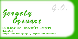 gergely ozsvart business card